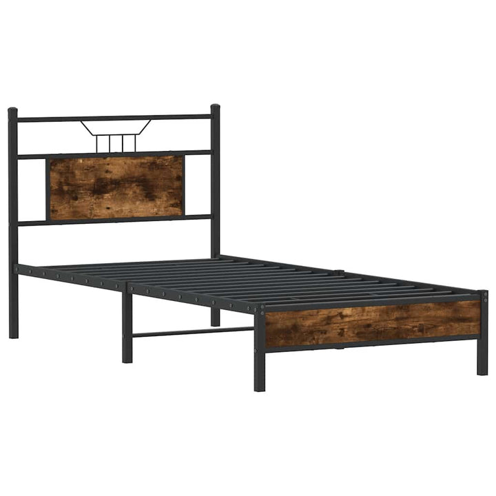 sengeramme 75x190 cm uden madras konstrueret træ røget eg