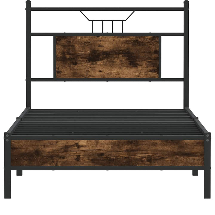 sengeramme 75x190 cm uden madras konstrueret træ røget eg