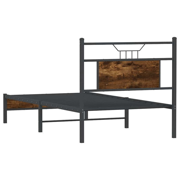 sengeramme 75x190 cm uden madras konstrueret træ røget eg