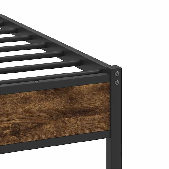 sengeramme 75x190 cm uden madras konstrueret træ røget eg