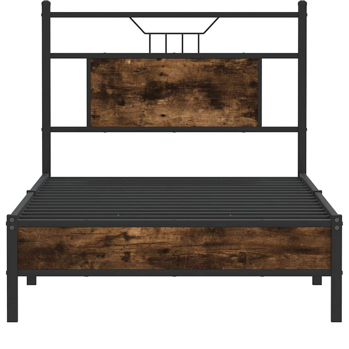 sengeramme 90x190 cm uden madras konstrueret træ røget eg