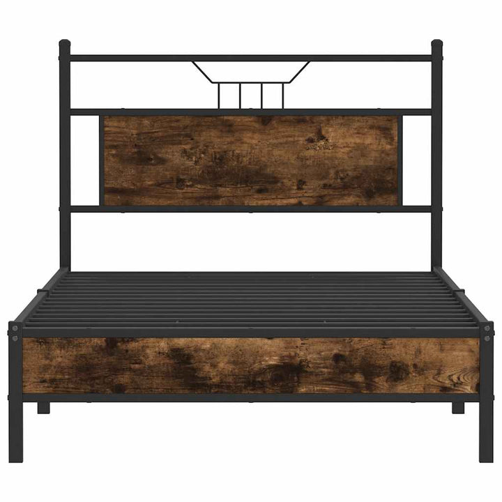 sengeramme 100x190 cm uden madras konstrueret træ røget eg