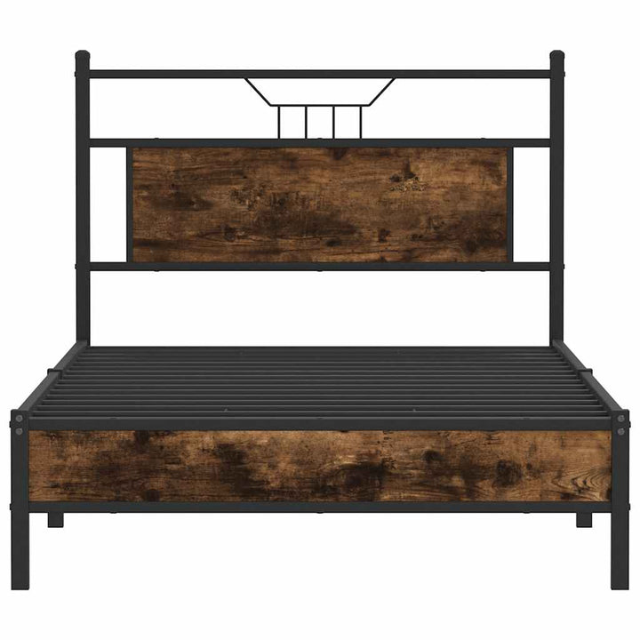 sengeramme 100x200 cm uden madras konstrueret træ røget eg