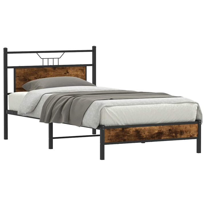 sengeramme uden madras 107x203 cm konstrueret træ røget eg