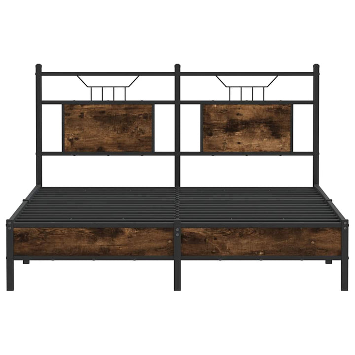 sengeramme 137x190 cm uden madras konstrueret træ røget eg