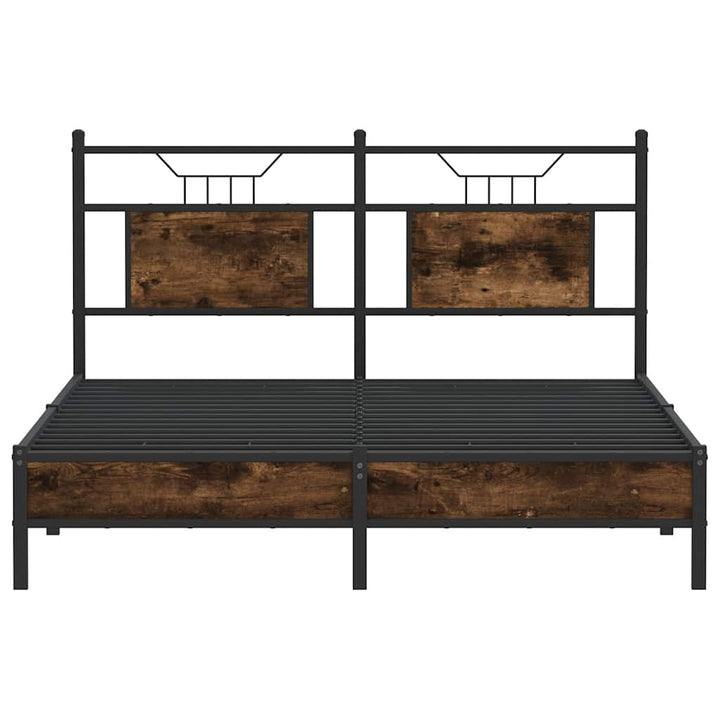 sengeramme 140x190 cm uden madras konstrueret træ røget eg