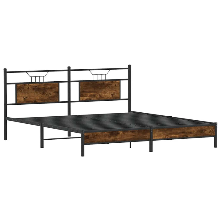 sengeramme uden madras 183x203 cm konstrueret træ røget eg