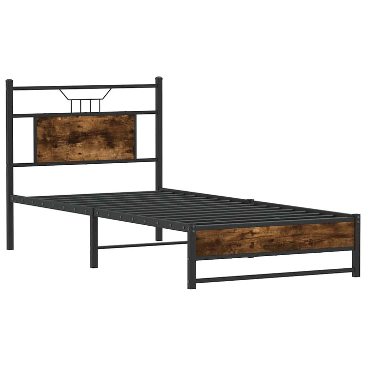 sengeramme 80x200 cm uden madras konstrueret træ røget eg