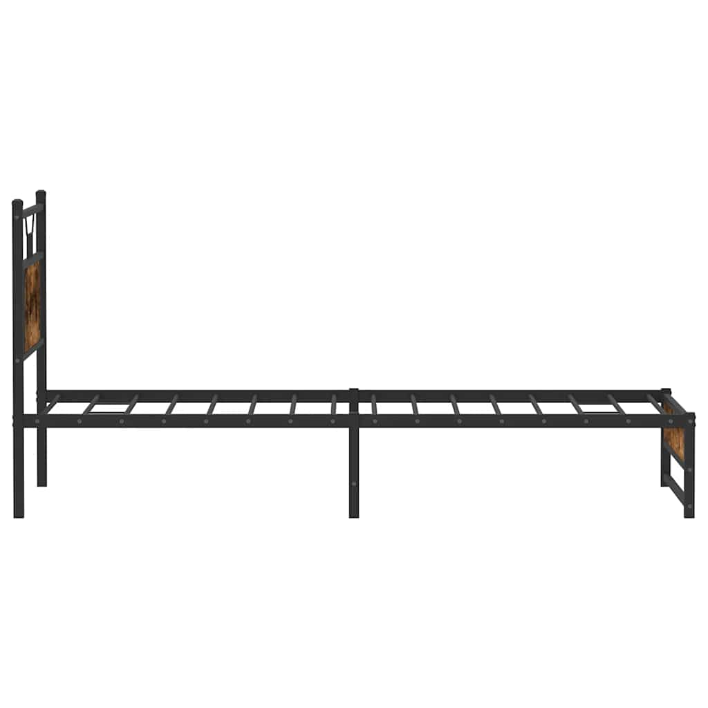 sengeramme 80x200 cm uden madras konstrueret træ røget eg
