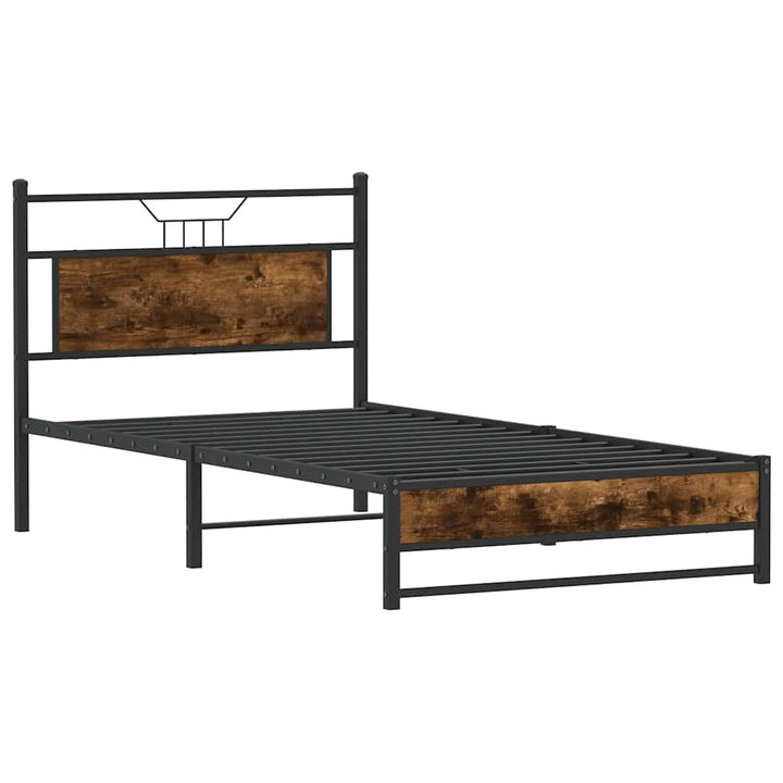 sengeramme 100x200 cm uden madras konstrueret træ røget eg