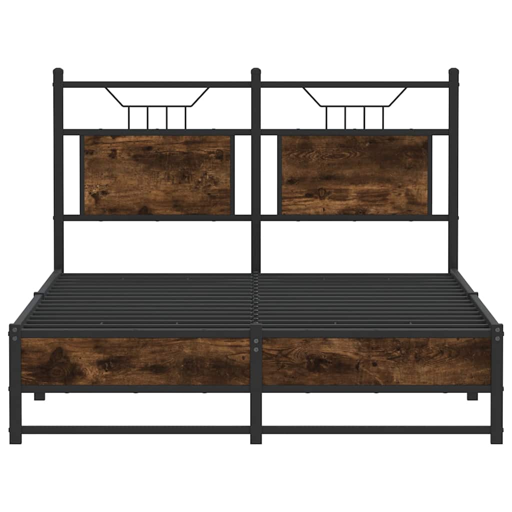 sengeramme 120x190 cm uden madras konstrueret træ røget eg
