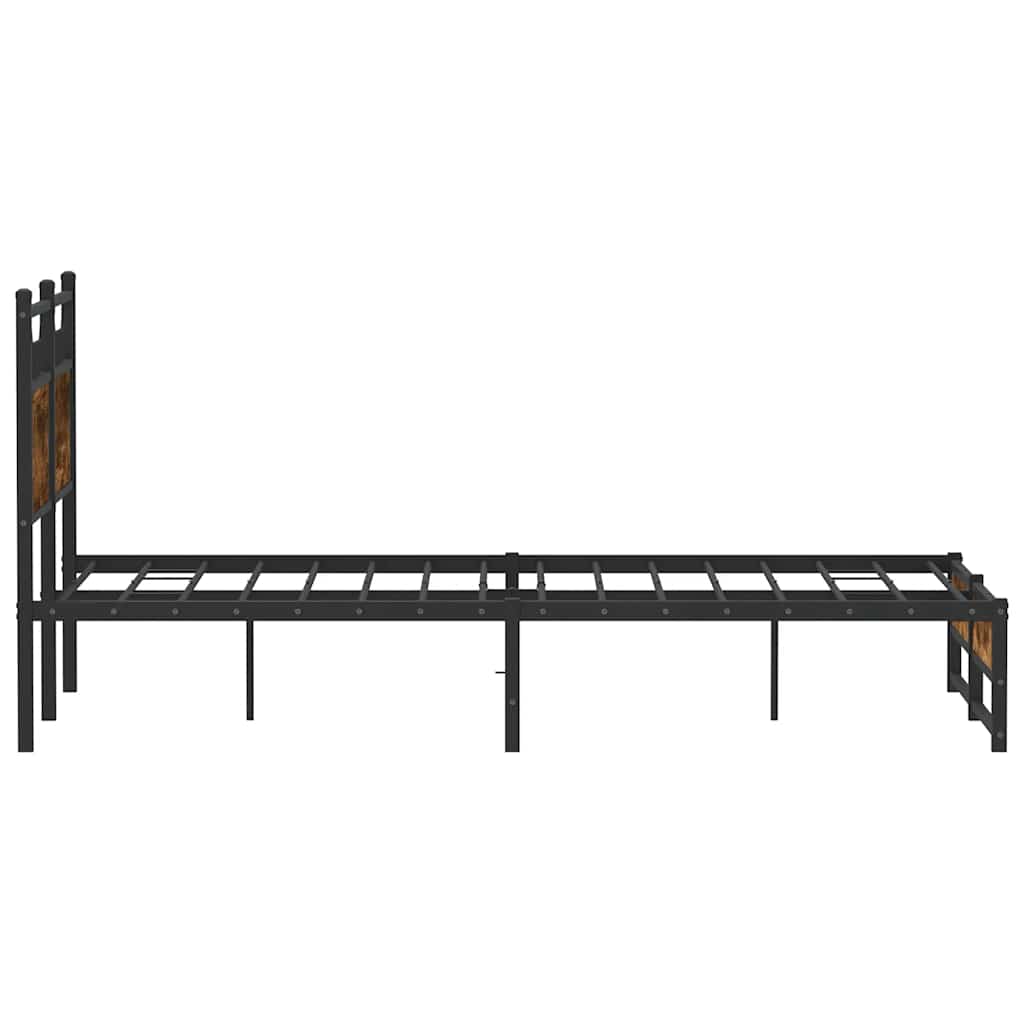 sengeramme 120x190 cm uden madras konstrueret træ røget eg