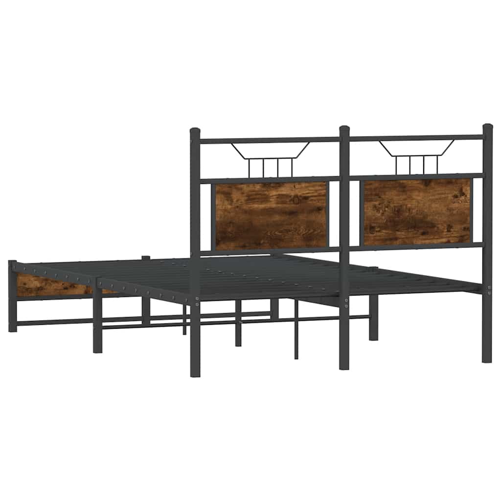 sengeramme 120x200 cm uden madras konstrueret træ røget eg