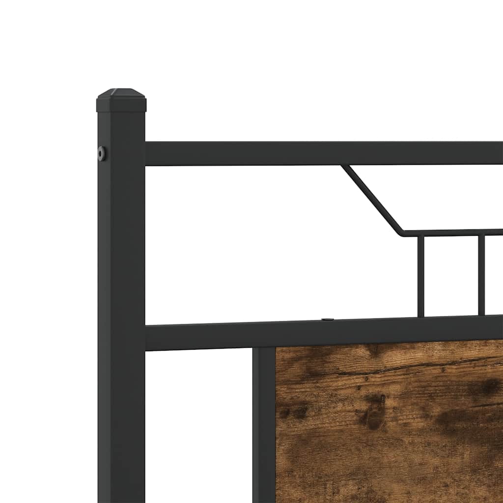 sengeramme 140x190 cm uden madras konstrueret træ røget eg