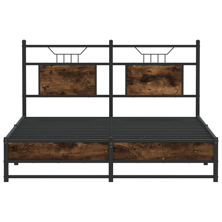 sengeramme 150x200 cm uden madras konstrueret træ røget eg