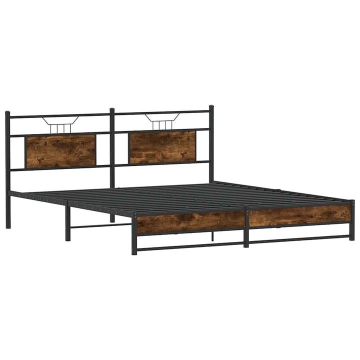sengeramme uden madras 160x200 cm konstrueret træ røget eg