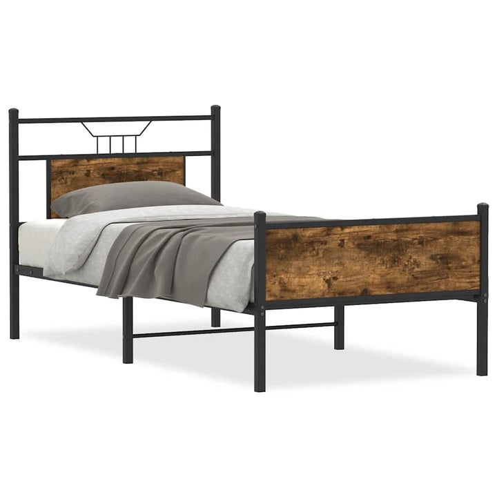 sengeramme 75x190 cm uden madras konstrueret træ røget eg