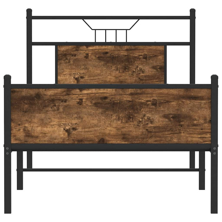 sengeramme 80x200 cm uden madras konstrueret træ røget eg