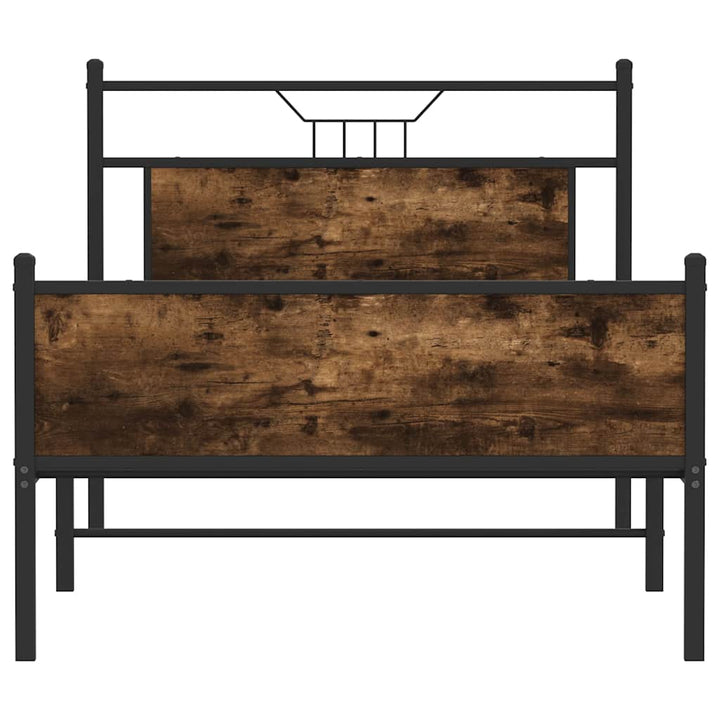 sengeramme 100x190 cm uden madras konstrueret træ røget eg