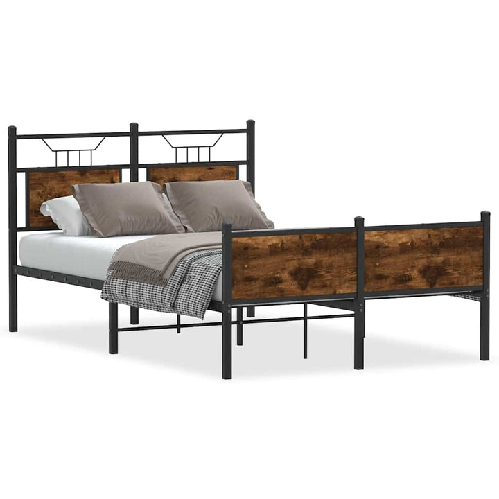 sengeramme 120x190 cm uden madras konstrueret træ røget eg