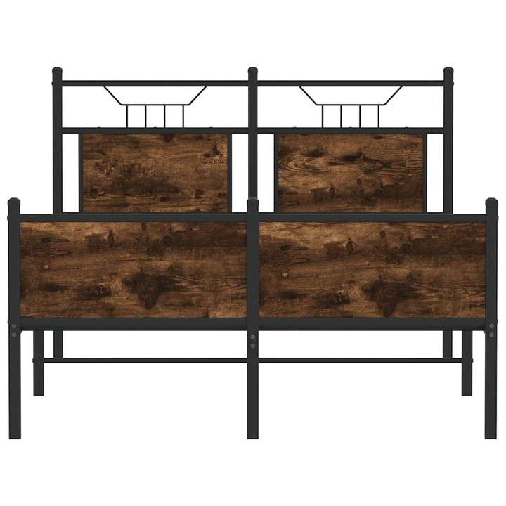 sengeramme 120x200 cm uden madras konstrueret træ røget eg