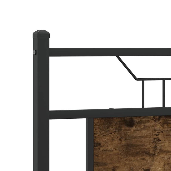 sengeramme 137x190 cm uden madras konstrueret træ røget eg