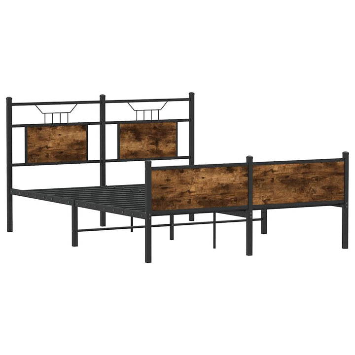 sengeramme 140x190 cm uden madras konstrueret træ røget eg