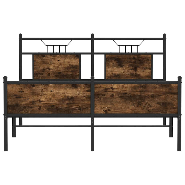 sengeramme 150x200 cm uden madras konstrueret træ røget eg