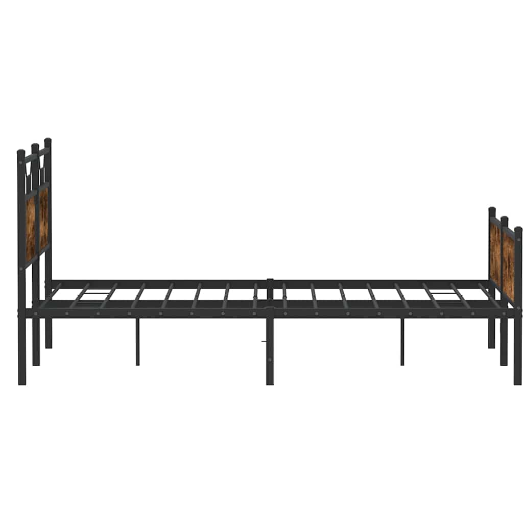sengeramme 150x200 cm uden madras konstrueret træ røget eg