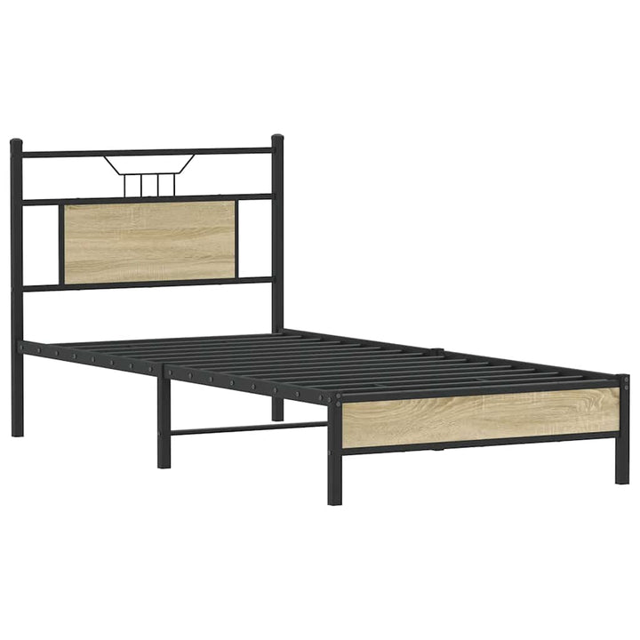sengeramme 75x190 cm uden madras konstrueret træ sonoma-eg