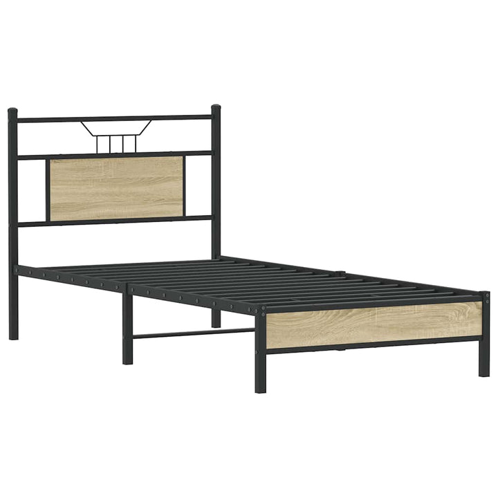 sengeramme 90x200 cm uden madras konstrueret træ sonoma-eg
