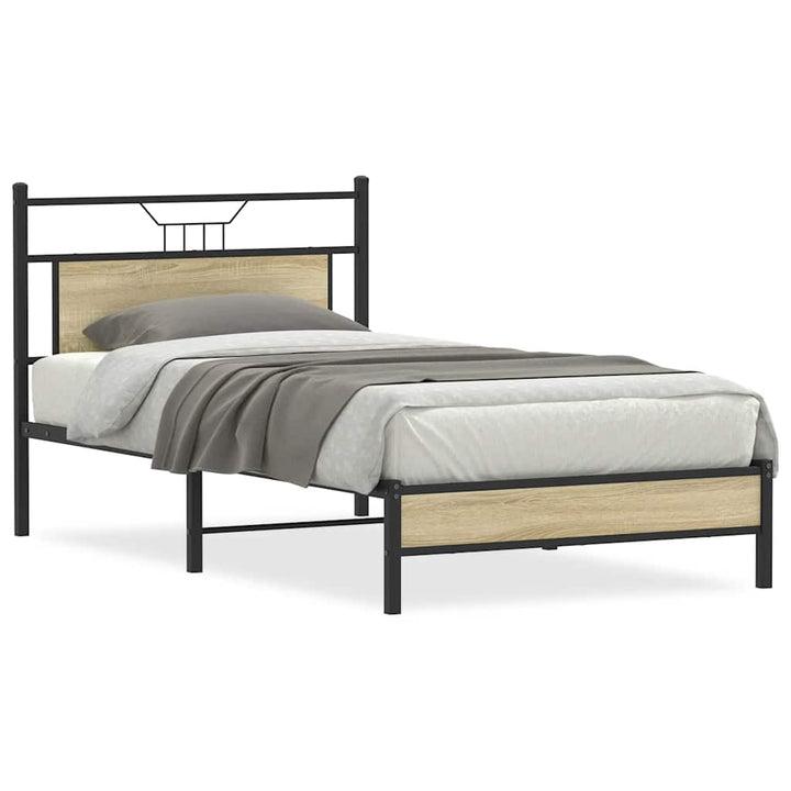 sengeramme 100x190 cm uden madras konstrueret træ sonoma-eg