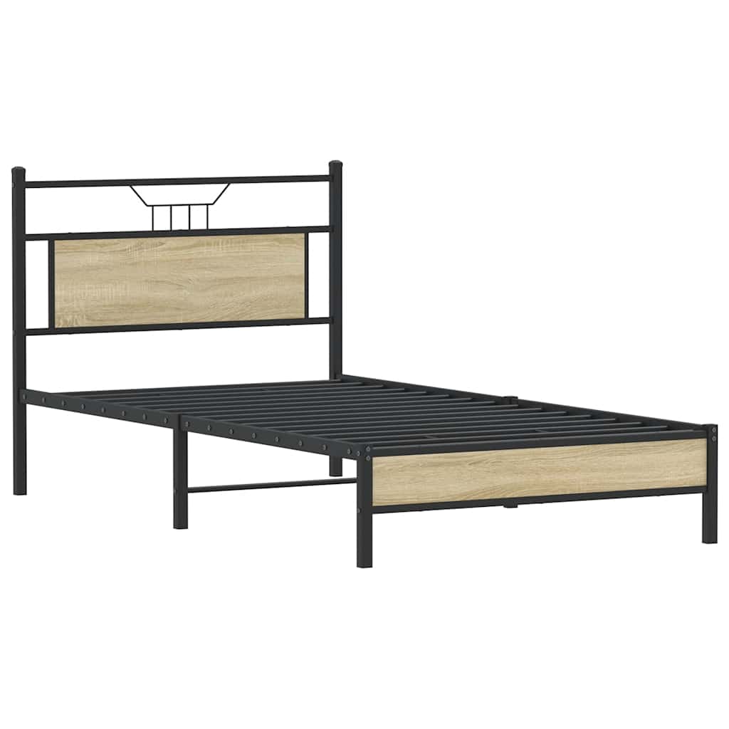 sengeramme 100x190 cm uden madras konstrueret træ sonoma-eg