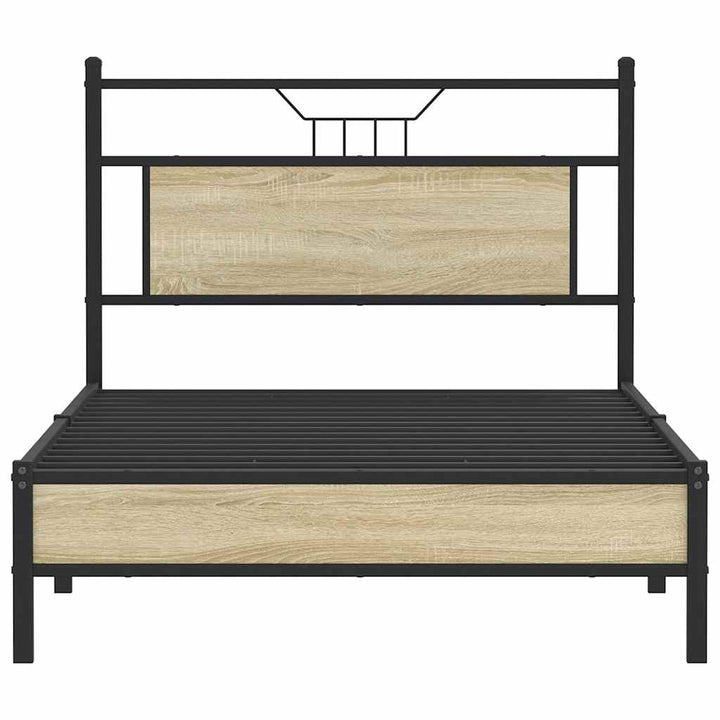 sengeramme 100x200 cm uden madras konstrueret træ sonoma-eg