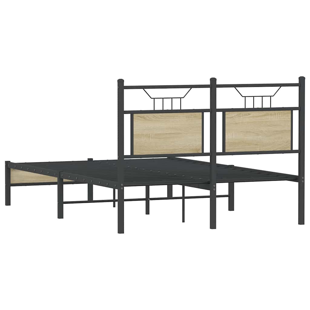 sengeramme 120x190 cm uden madras konstrueret træ sonoma-eg