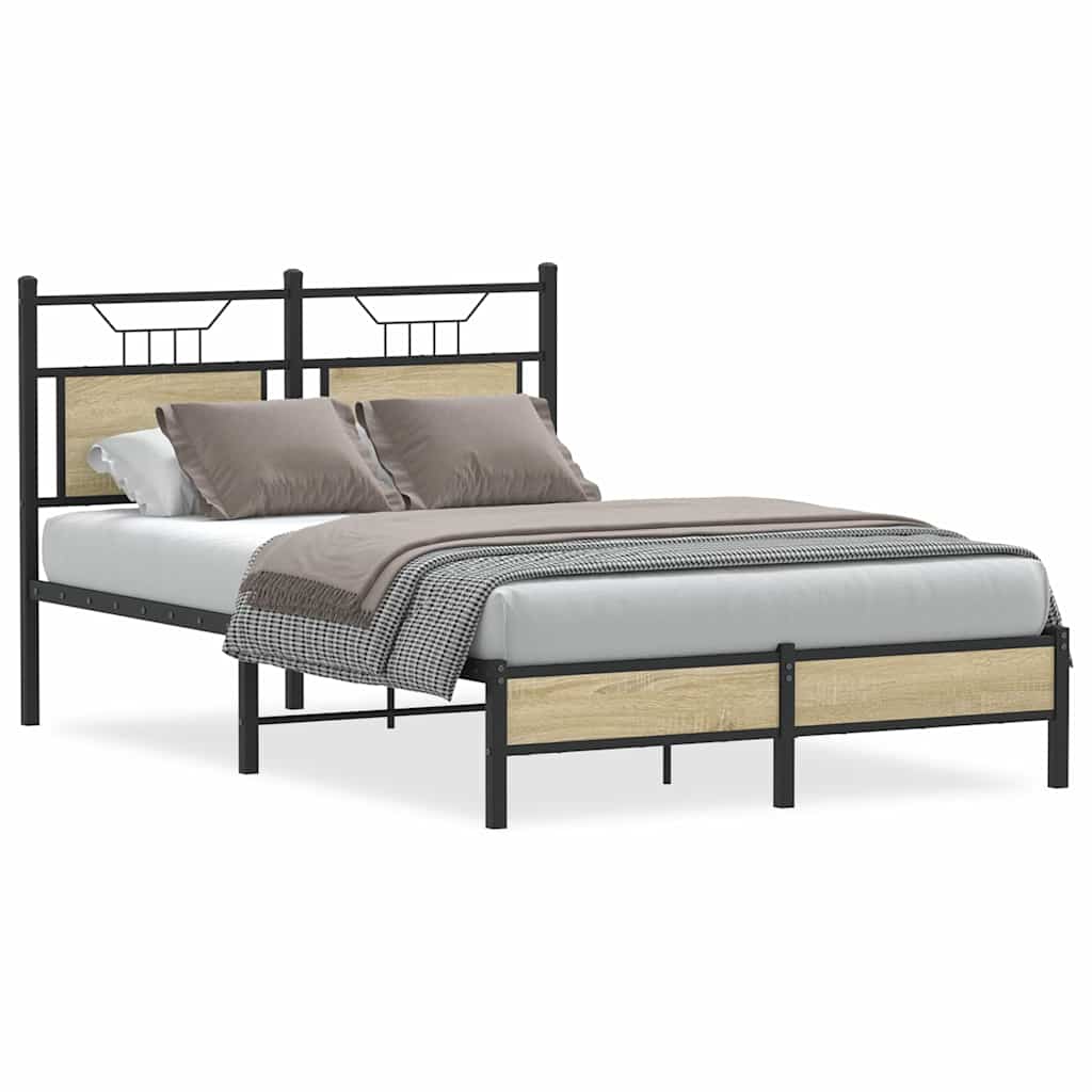 sengeramme 120x200 cm uden madras konstrueret træ sonoma-eg