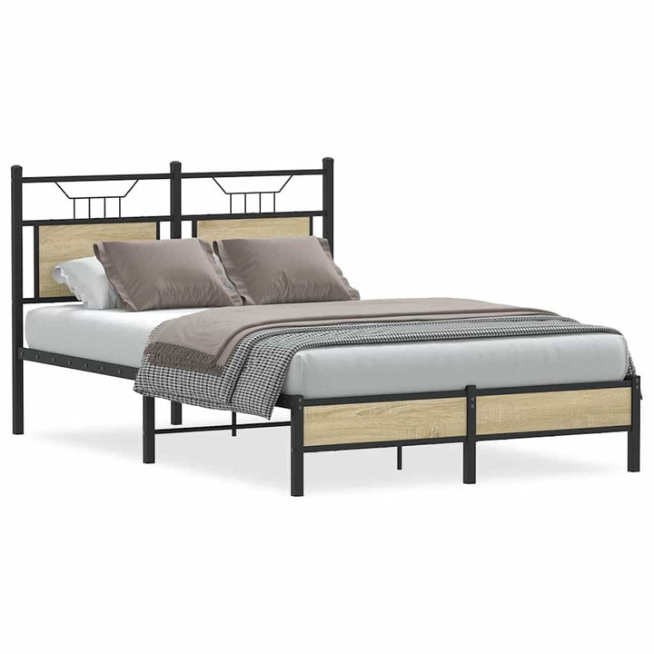sengeramme 120x200 cm uden madras konstrueret træ sonoma-eg