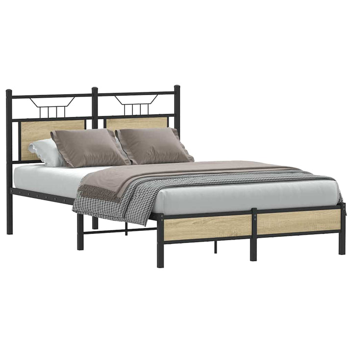 sengeramme 120x200 cm uden madras konstrueret træ sonoma-eg