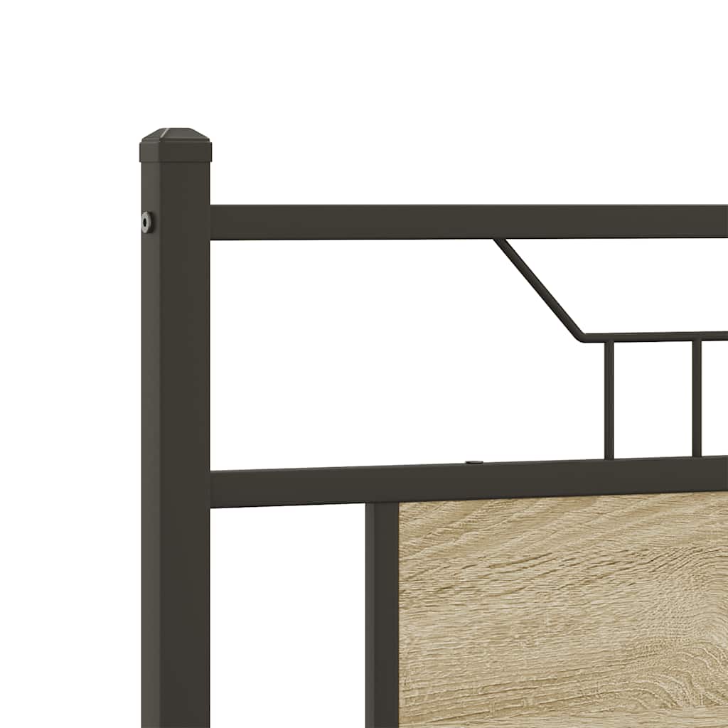 sengeramme 140x190 cm uden madras konstrueret træ sonoma-eg