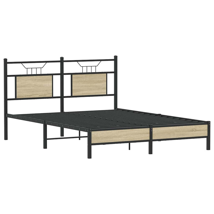 sengeramme 140x200 cm uden madras konstrueret træ sonoma-eg