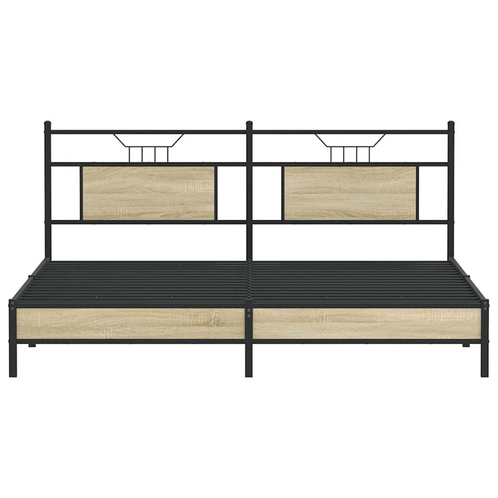 sengeramme 160x200 cm uden madras konstrueret træ sonoma-eg