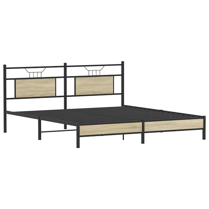sengeramme uden madras 183x203 cm konstrueret træ sonoma-eg