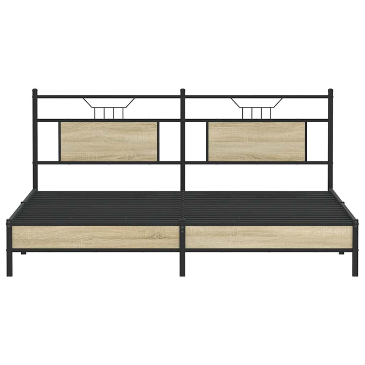 sengeramme uden madras 183x213 cm konstrueret træ sonoma-eg