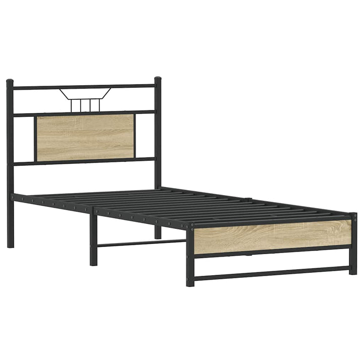 sengeramme 75x190 cm uden madras konstrueret træ sonoma-eg