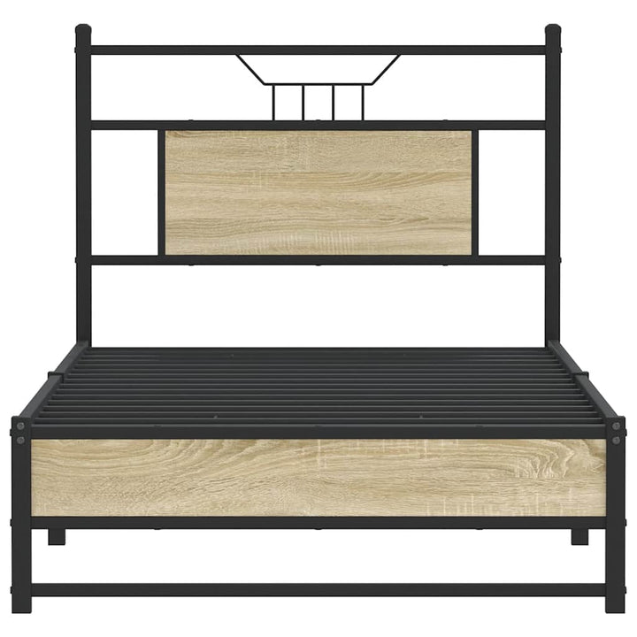 sengeramme 75x190 cm uden madras konstrueret træ sonoma-eg