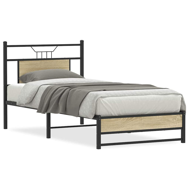 sengeramme 80x200 cm uden madras konstrueret træ sonoma-eg