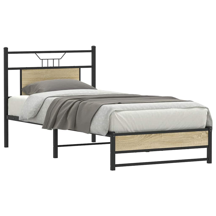 sengeramme 90x190 cm uden madras konstrueret træ sonoma-eg