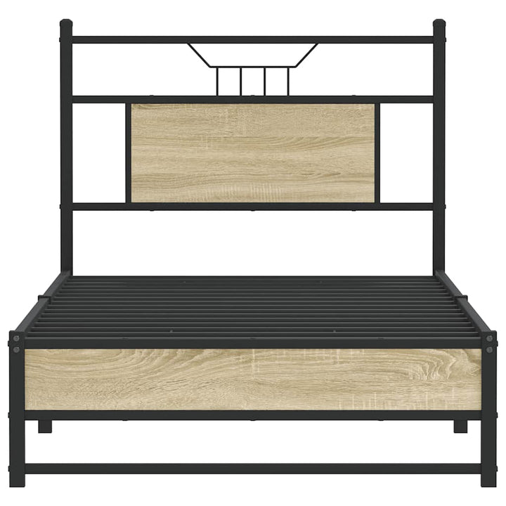 sengeramme 90x190 cm uden madras konstrueret træ sonoma-eg