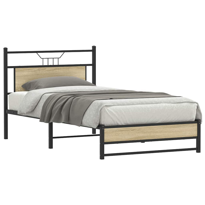sengeramme 100x200 cm uden madras konstrueret træ sonoma-eg