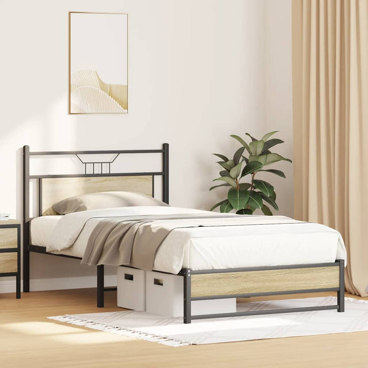 sengeramme 100x200 cm uden madras konstrueret træ sonoma-eg